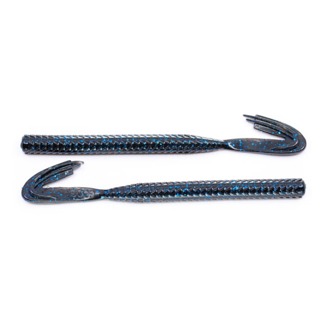 Googan Squad Googan Squad Blazin Worm XL Soft Bait Black Blue Flake 7.25