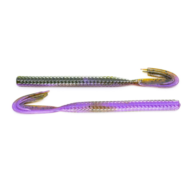 Googan Squad Googan Squad Blazin Worm XL Soft Bait Green Pumpkin Purple 7.25