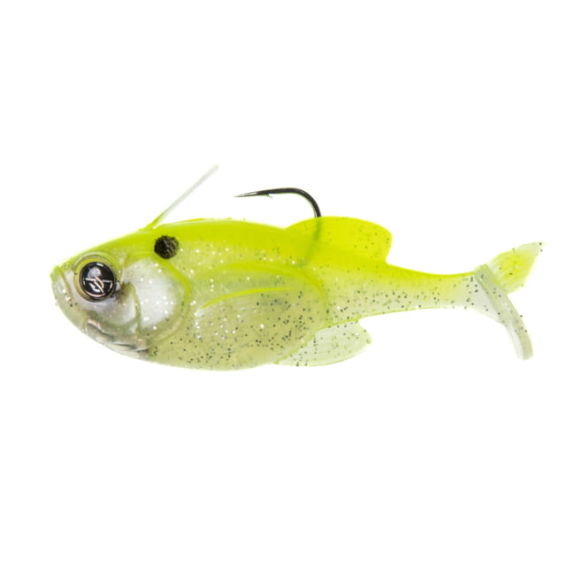 Googan Squad Guppy Swimbait 3.8in 1/4 oz Chartreuse Pearl