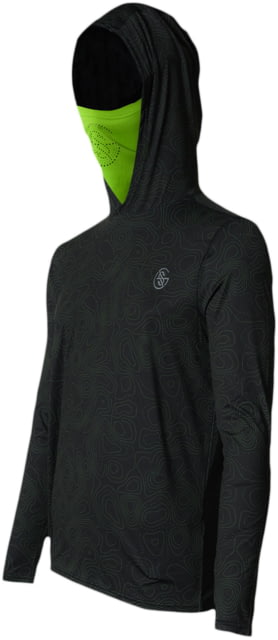Googan Squad Midnight Topo Hooded Long-Sleeve Shirt w/Green Gaiter - Men's Medium