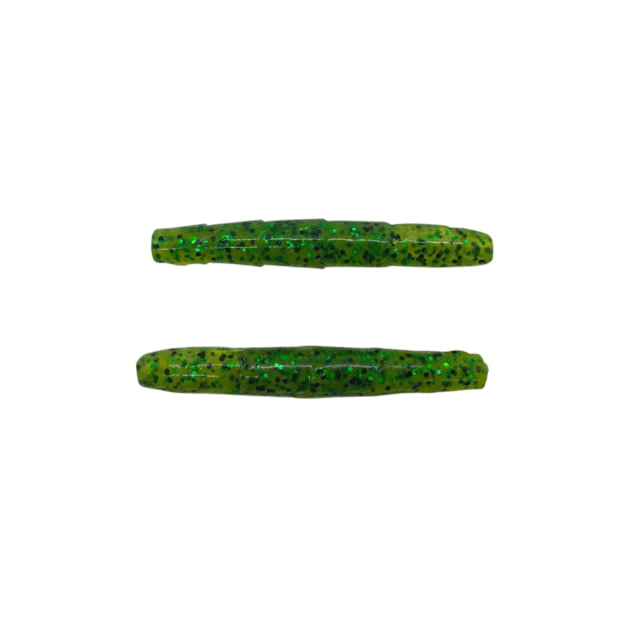 Googan Squad Googan Squad Rattlin' Ned Soft Bait Chartreuse Pepper w/ Green Fleck 4