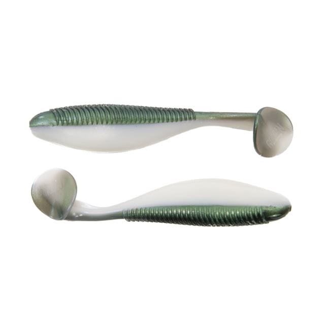 Googan Squad Googan Squad Saucy Slimmer Soft Bait 7 Pack 3.5in Green Gizzard Shad