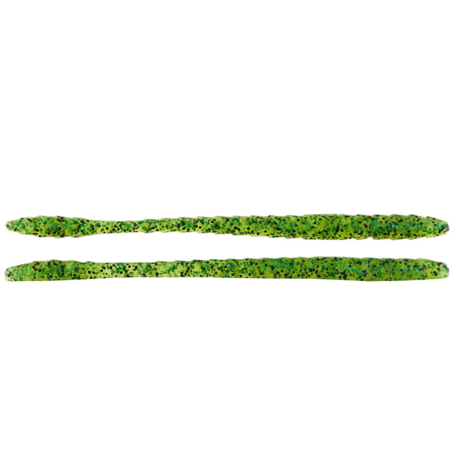 Googan Squad Slim Shake Worm 8in Chartreuse Pepper Green Fleck