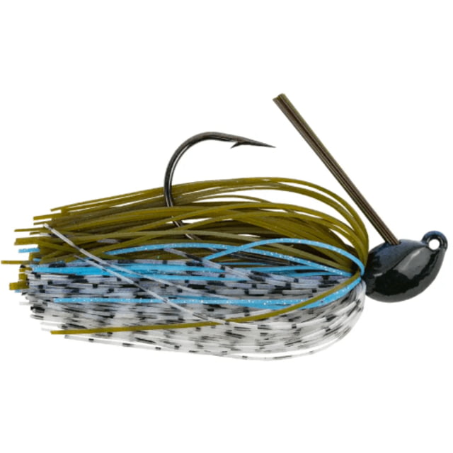 Googan Squad Thicc Skirted Jig 1/4 oz 4/0 Hook Blue Craw