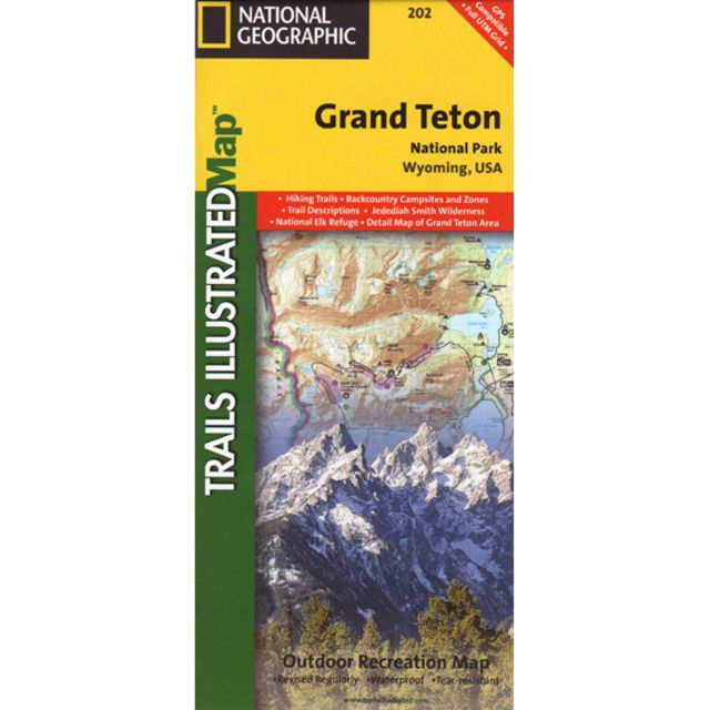National Geographic Trails Illustrated Maps Grand Teton Nat Park # Wyoming