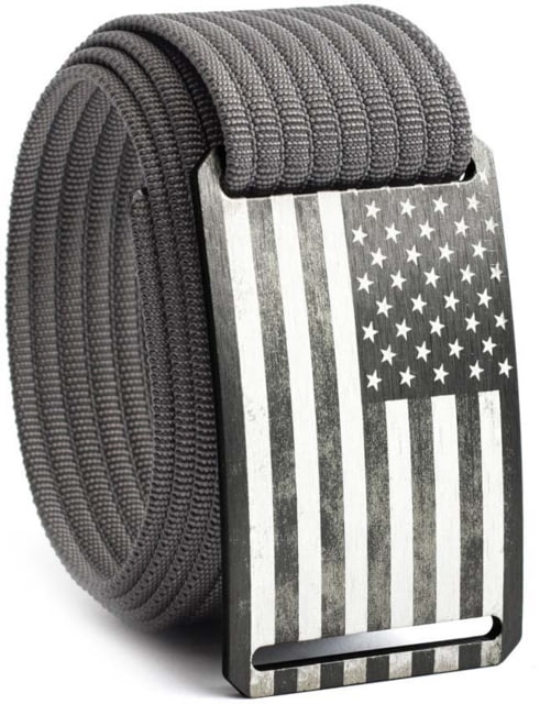 Grip6 Standard USA Grey Flag Buckle w/Grey Strap 38