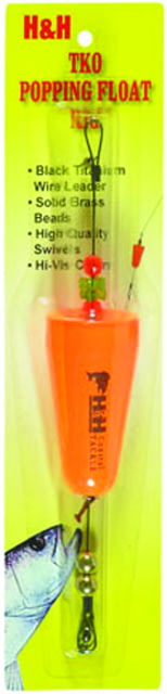 H&H Lure Company TKO Popping Float Rig Orange