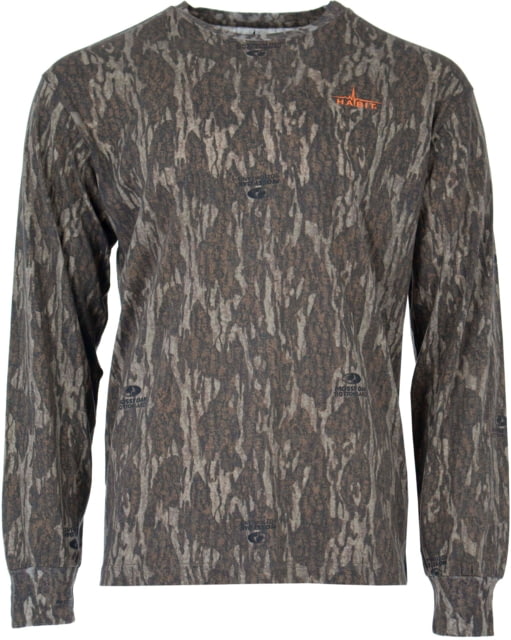 Habit Bear Cave Camo LS T-Shirt - Mens Large Mossy Oak Bottomland