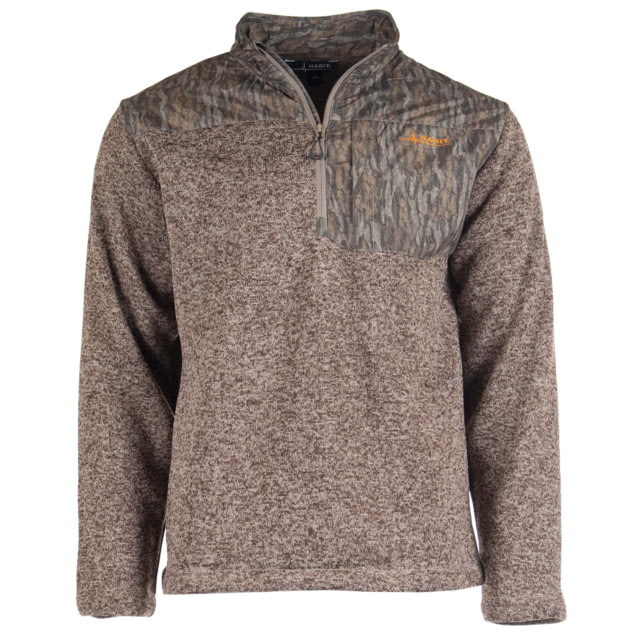 Habit Habit Crater Valley 1/4 Zip Sweater - Men's Fleece Mossy Oak New Bottomland 2XL