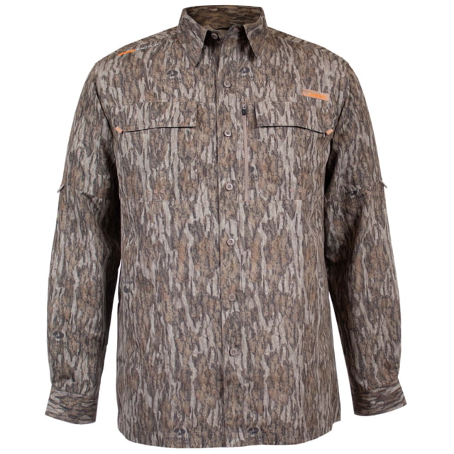 Habit Habit Hatcher Pass Camo Guide Shirt - Men's Long Sleave Mossy Oak New Bottomland Extra Large