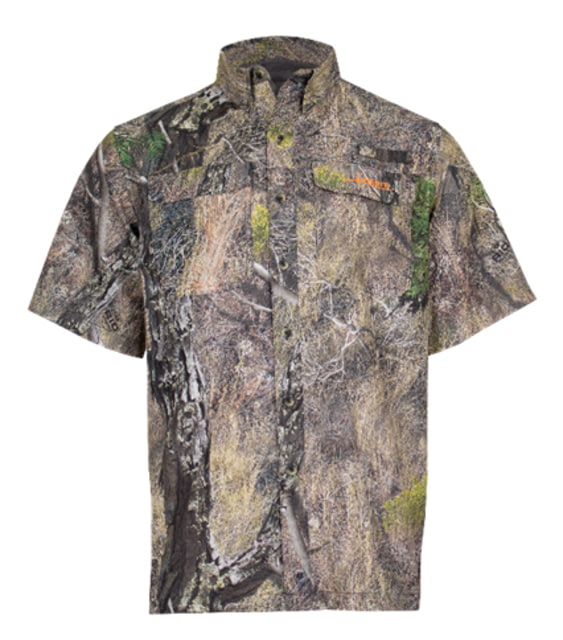 Habit Hatcher Pass Camo Guide Short Sleeve Shirt - Mens Mossy Oak Rio Medium