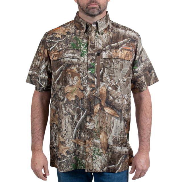 Habit Hatcher Pass Camo Guide Short Sleeve Shirt - Mens Realtree Edge Medium