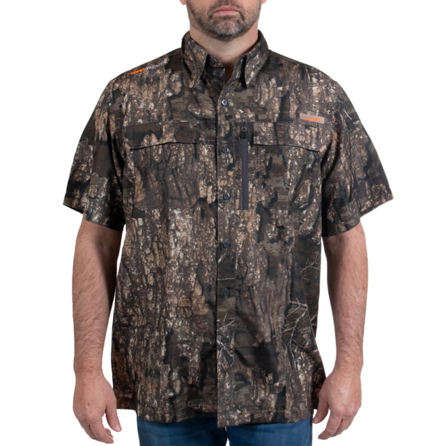 Habit Habit Hatcher Pass Camo Guide Short Sleeve Shirt - Mens Realtree Timber Medium
