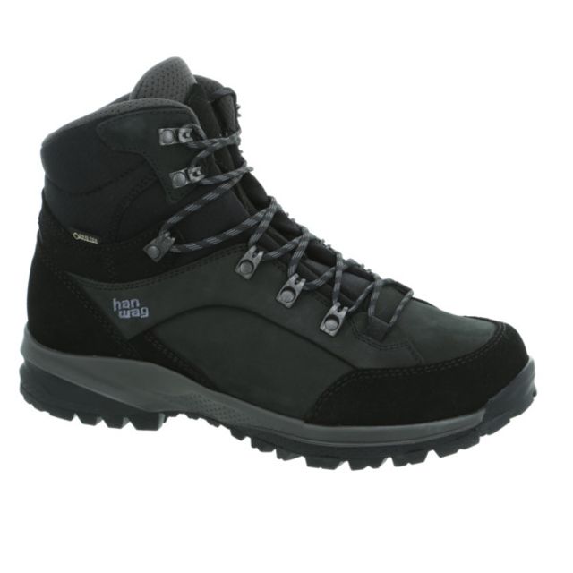 Hanwag Banks SF Extra GTX Hiking Shoes - Men's Black/Asphalt 10 US