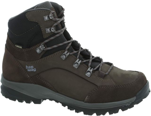 Hanwag Banks SF Extra GTX Hiking Shoes - Men's Mocca/Asphalt 10 US