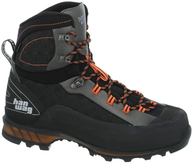 Hanwag Ferrata II GTX Mountaineering Boot- Men's Black/Orange Medium 13.5 US