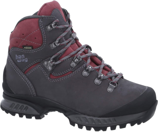 Hanwag Tatra II GTX Hiking Shoes - Women's Asphalt/Dark Garnet Medium 8 US