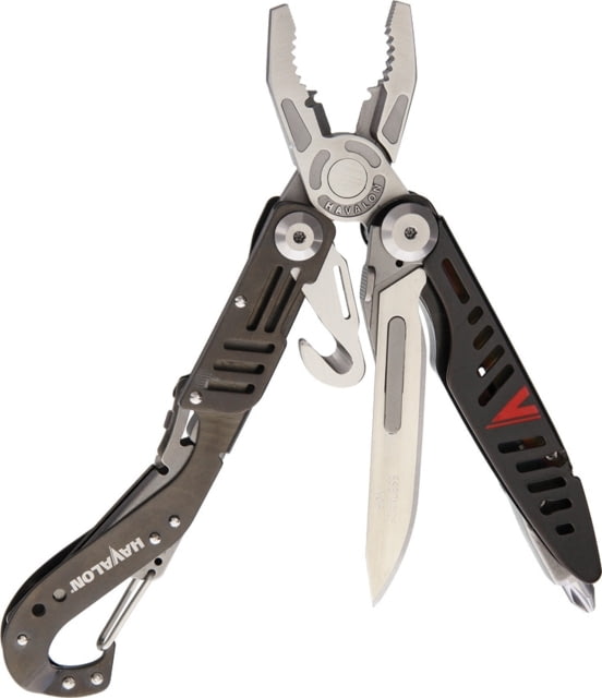 Havalon Evolve Multi Tool Shockey Multi-Tools Folding Knife Hydra Linerlock 4.5in Closed Black SS Handles Black