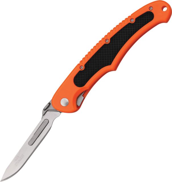 Havalon Piranta-Bolt Folding Knife 2.75in Stainless Blade Clampack Blaze Orange