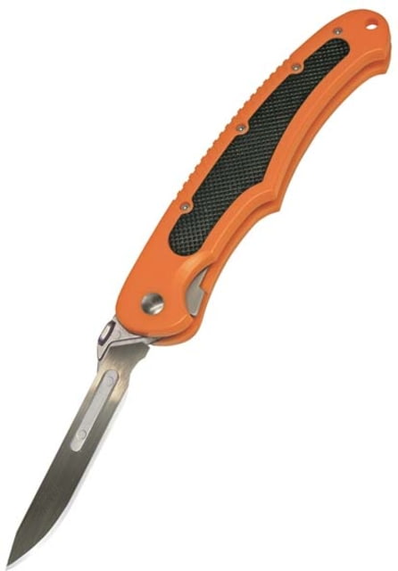 Havalon Piranta-Bolt Folding Knife 2.75in Stainless Blade Clam Pack Blaze Orange