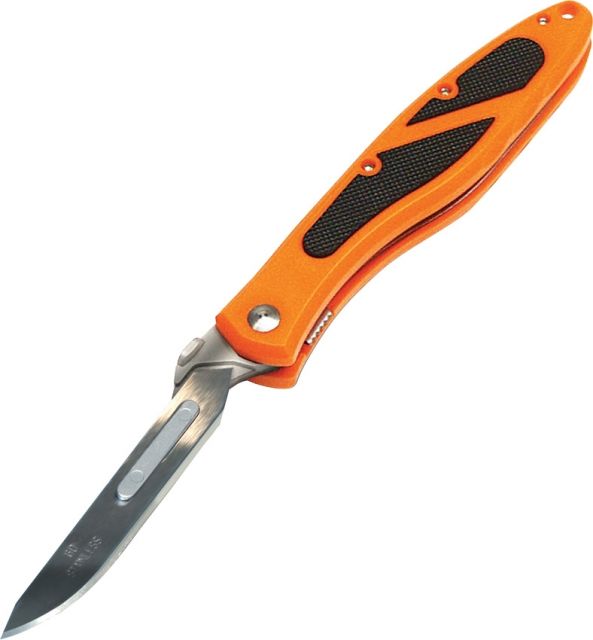 Havalon Piranta-Edge Folding Knife 2.75in Skinner Blade Clampack Blaze Orange XTC-60EDGE