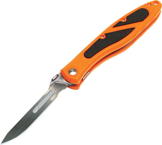 Havalon Piranta-Edge Folding Knife 2.75in Skinner Blade Clam Pack Blaze Orange