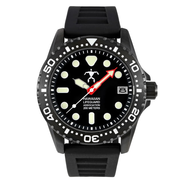 Hawaiian Lifeguard Association Dive Watches Black Dial Black Strap Black One Size HLA