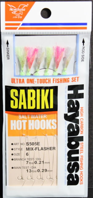 Hayabusa Mix-Flash Sabiki Rig Size 6 12Us 6 Hooks