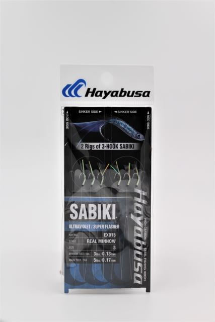 Hayabusa Real Minnow 3-Hook Sabiki 2Rigs 1Pc Size 3