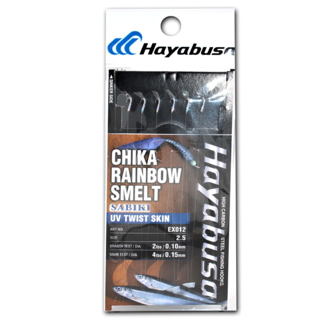 Hayabusa UV 6-Hook Sabiki for Ice Fishing Twist Skin 1 Piece Size 5