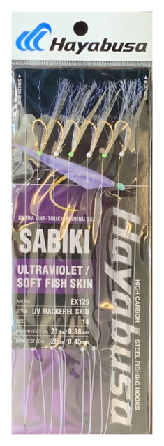 Hayabusa Uv Mackerel Skin Sabiki Main 28Lb And Branch 21Lb Test Line Size 14 6 Hooks