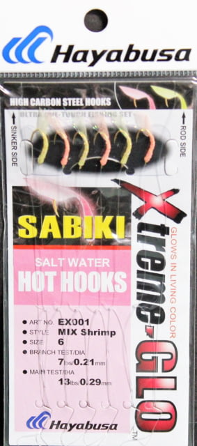 Hayabusa Xtremeglo Sw Sabiki Rig Size 6 6 Pack