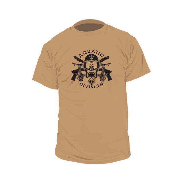 Hazard 4 Aquatic Division Cotton T-Shirt - Mens Coyote Small