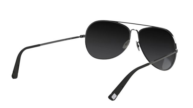 Hazard 4 Daisycutter Modern Large Aviator Sunglasses Men's Silver Frame Gray Lens