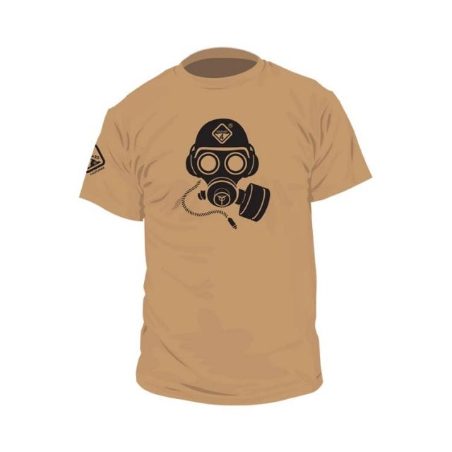 Hazard 4 Gas Mask Cotton T-Shirt - Mens Coyote Extra Small