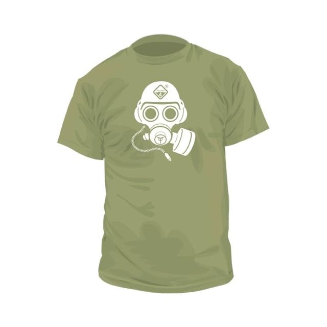 Hazard 4 Gas Mask Cotton T-Shirt - Mens OD Green Large