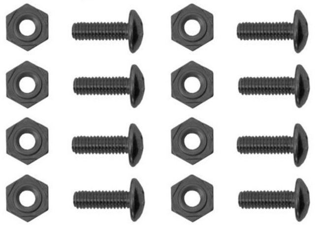 Hazard 4 HardPoint Screw and Nut Set - Pack of 8 Black