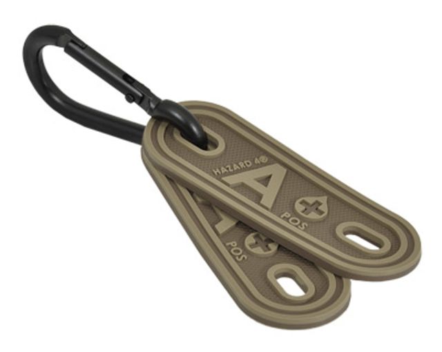Hazard 4 Blood Type Boot Lacer Markers 2-Pack A+ Coyote One Size