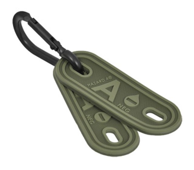 Hazard 4 Blood Type Boot Lacer Markers 2-Pack A- OD Green One Size