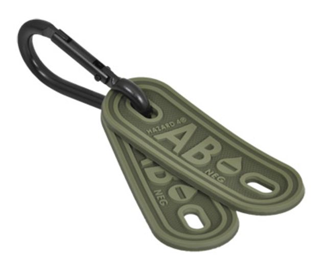 Hazard 4 Blood Type Boot Lacer Markers 2-Pack AB- OD Green One Size
