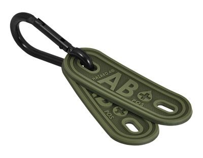 Hazard 4 Blood Type Boot Lacer Markers 2-Pack AB+ OD Green One Size