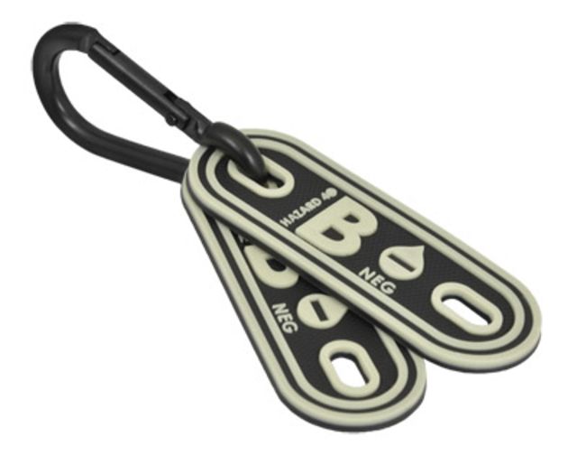Hazard 4 Blood Type Boot Lacer Markers 2-Pack B- Glow in the Dark One Size