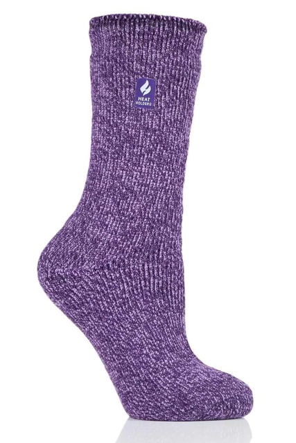 Heat Holders Primrose Twist Crew Sock - Women's Purple US 5-9