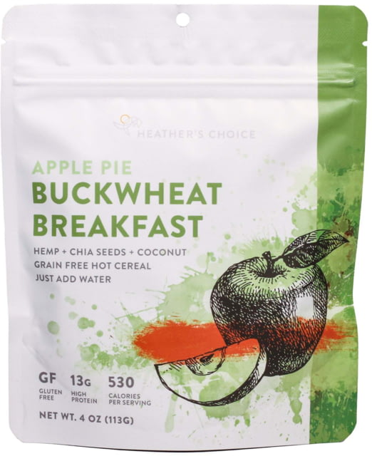 Heather's Choice Apple Pie Buckwheat Dehydrated Breakfast 113g 13g Of Protein Apple Pie Buckwheat