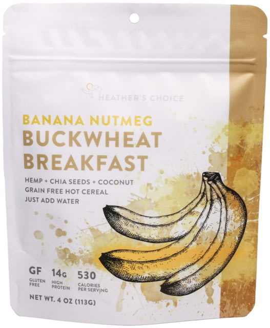 Heather's Choice Banana Nutmeg Buckwheat Dehydrated Breakfast 113g Gluten Free Banana Nutmeg Buckwheat