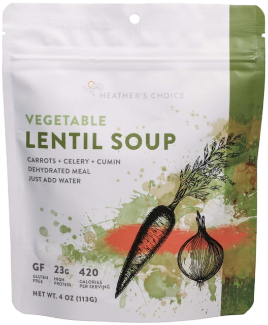 Heather's Choice Vegetable Lentil Soup Dehydrated Dinner 113g Gluten Free Vegetable Lentil Soup