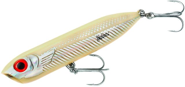 Heddon Chug'n Spook Jr Topwater Walking Bait 3.5in 1/2oz Bone/Silver