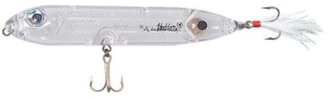 Heddon Feather Super Spook Jr Topwater Walking Bait 3.5in 1/2 oz Clear
