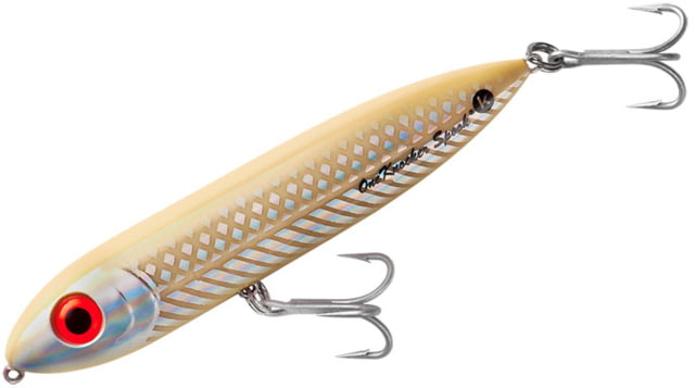 Heddon One Knocker Spook Topwater Bait 4.5in 3/4 oz Bone/Silver