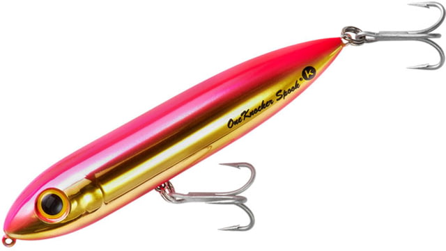 Heddon One Knocker Spook Topwater Bait 4.5in 3/4 oz Gold/Pink